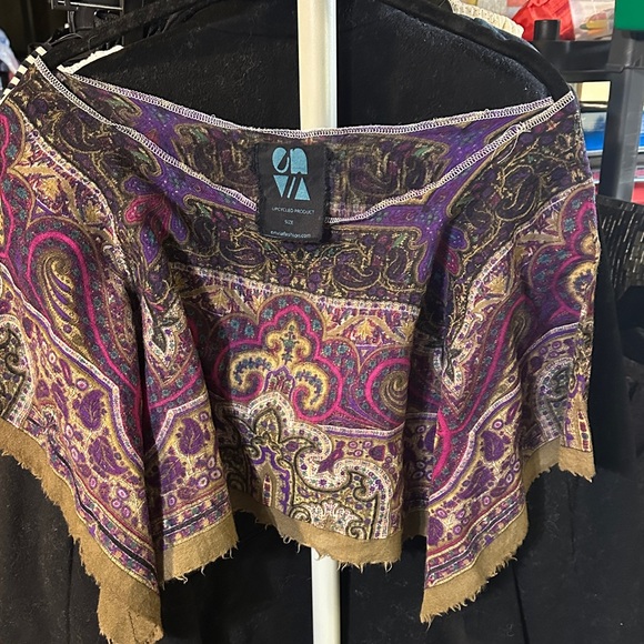 enviafashion Tops - Colorful Paisley scarf top upcycled product boho